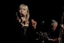 Tina May with Herbie Flowers, Hawth, Crawley, West Sussex, Nov 2015. Artist: Brian O'Connor