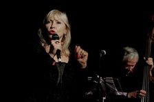 Tina May with Herbie Flowers, Hawth, Crawley, West Sussex, Nov 2015. Artist: Brian O'Connor