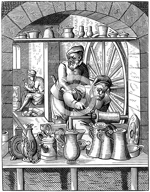 Tinman, 16th century (1849).Artist: Jost Amman