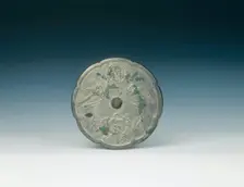 Tinned bronze marriage mirror, Tang dynasty, China, 618-907. Creator: Unknown