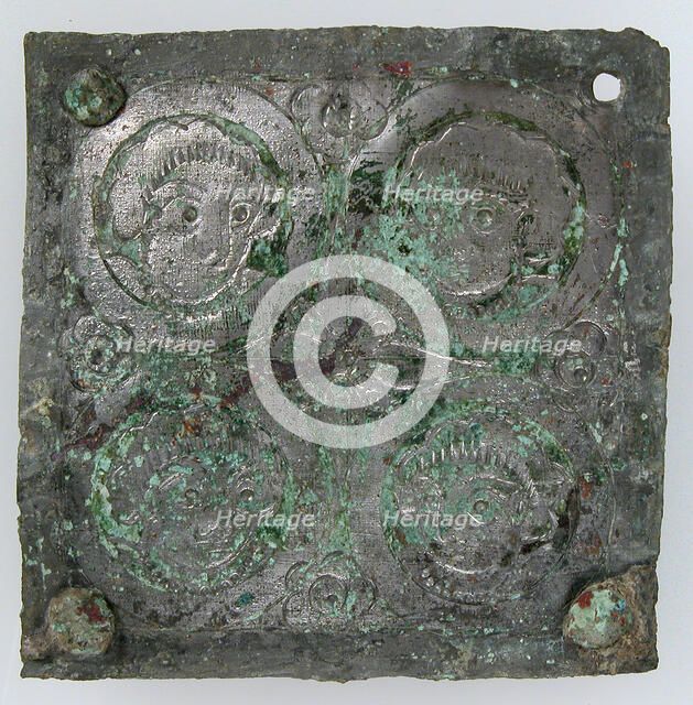 Tinned-Copper Plaque with a Personification, Byzantine, 350-400. Creator: Unknown.