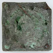 Tinned-Copper Plaque with a Personification, Byzantine, 350-400. Creator: Unknown