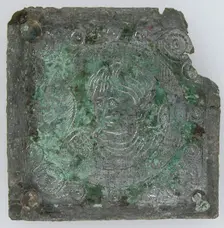 Tinned-Copper Plaque with a Personification, Byzantine, 350-400. Creator: Unknown