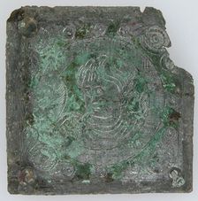 Tinned-Copper Plaque with a Personification, Byzantine, 350-400. Creator: Unknown