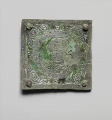 Tinned-Copper Plaque with a Personification, Byzantine, 350-400. Creator: Unknown