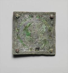 Tinned-Copper Plaque with a Personification, Byzantine, 350-400. Creator: Unknown