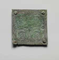 Tinned-Copper Plaque with a Personification, Byzantine, 350-400. Creator: Unknown