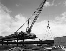 Tinsley Viaduct under construction, Meadowhall, near Sheffield, South Yorkshire, 1967. Artist: Michael Walters