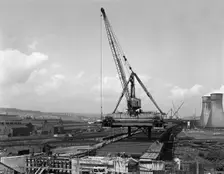 Tinsley Viaduct under construction, Meadowhall, near Sheffield, South Yorkshire, 1967. Creator: Michael Walters