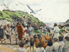 Tintagel Castle (Legendary birthplace of King Arthur), Cornwall, Dark Ages, (1994). Artist: Ivan Lapper