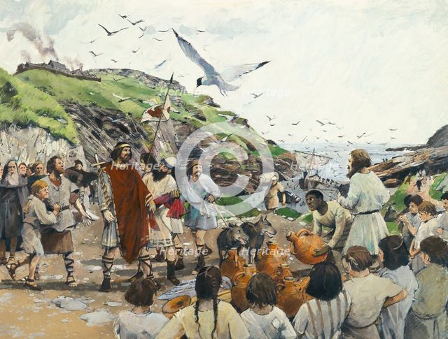 Tintagel Castle (Legendary birthplace of King Arthur), Cornwall, Dark Ages, (1994).  Artist: Ivan Lapper