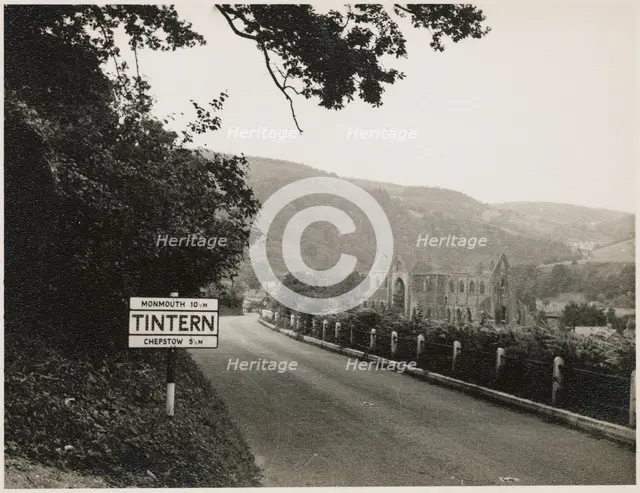 Tintern Abbey, Monmouthshire, Wales, 1951. Creator: JR Uppington.