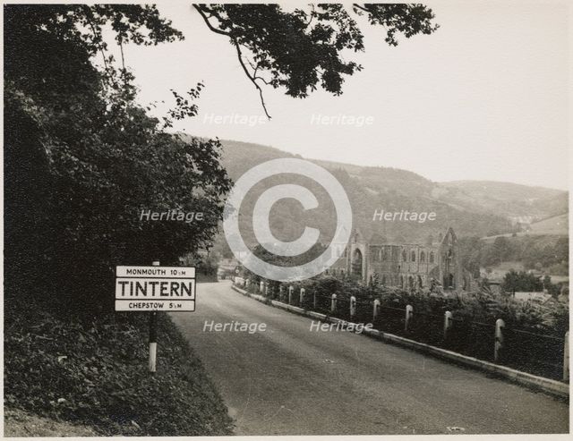 Tintern Abbey, Monmouthshire, Wales, 1951. Creator: JR Uppington.