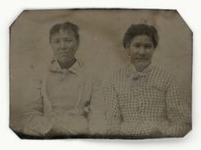 Tintype of two women, 1856-1900. Creator: Unknown