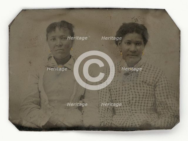 Tintype of two women, 1856-1900. Creator: Unknown.