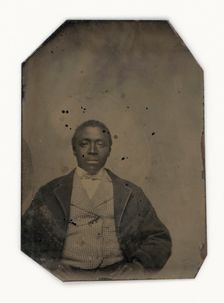 Tintype of a man, 1856-1900. Creator: Unknown