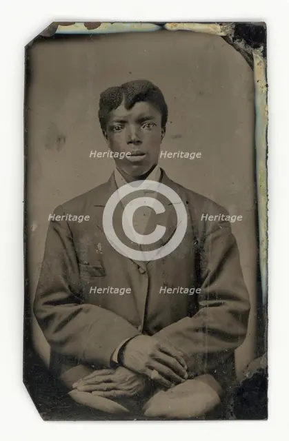 Tintype of a man, 1856-1900. Creator: Unknown.