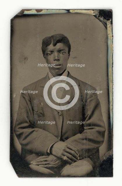 Tintype of a man, 1856-1900. Creator: Unknown.