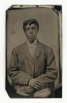 Tintype of a man, 1856-1900. Creator: Unknown
