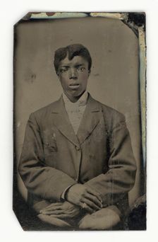 Tintype of a man, 1856-1900. Creator: Unknown