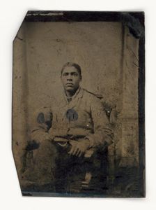 Tintype of a man, 1856-1900. Creator: Unknown