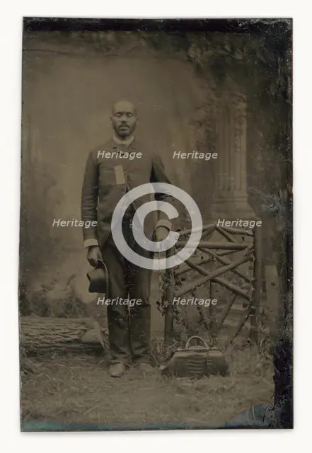 Tintype of a man, 1856-1900. Creator: Unknown.