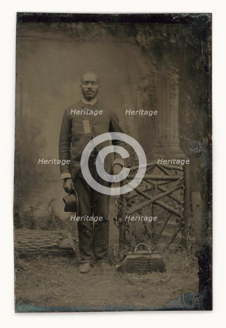 Tintype of a man, 1856-1900. Creator: Unknown.