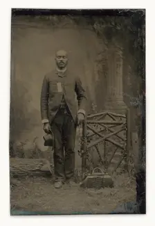 Tintype of a man, 1856-1900. Creator: Unknown