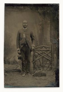 Tintype of a man, 1856-1900. Creator: Unknown