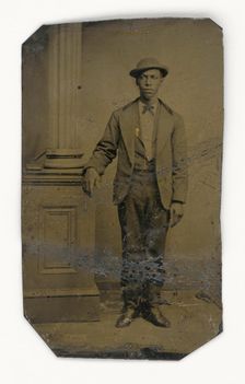 Tintype of a man, 1856-1900. Creator: Unknown