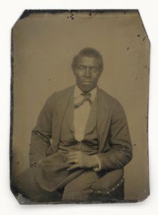 Tintype of a man, late 19th century. Creator: Unknown
