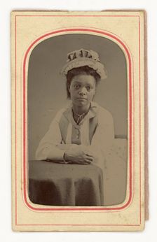 Tintype of a woman, 1856-1900. Creator: E. C. Stowe