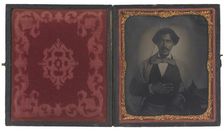Tintype of John H. Copeland in an embossed leather case, ca. 1860. Creator: Unknown