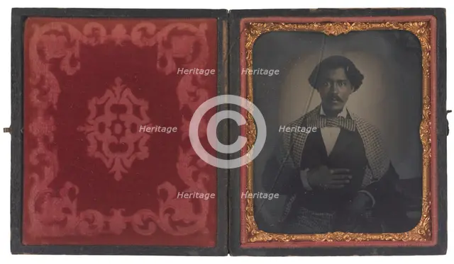 Tintype of John H. Copeland in an embossed leather case, ca. 1860. Creator: Unknown.