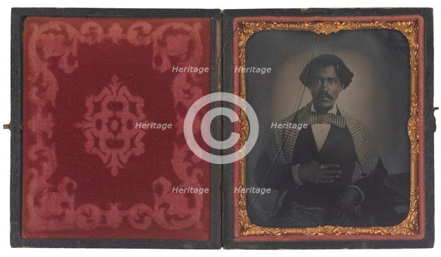 Tintype of John H. Copeland in an embossed leather case, ca. 1860. Creator: Unknown.