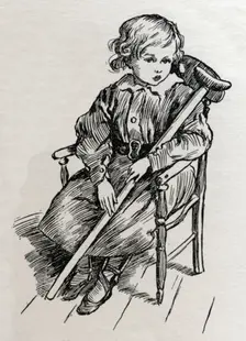 Tiny Tim c1900. Creator: Harold Copping