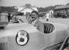 Tiny Scholefield with his Buick at a Surbiton Motor Club race meeting, Brooklands, Surrey, 1928. Artist: Bill Brunell