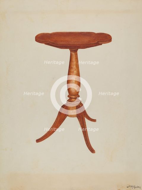 Tip-table or Cant-table, 1937. Creator: William McAuley.