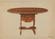 Tip Table (Hutch), c. 1936. Creator: Nicholas Gorid