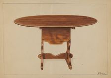 Tip Table (Hutch), c. 1936. Creator: Nicholas Gorid