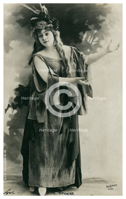 Tiphaine, French actress, late 19th or early 20th century(?). Artist: Unknown
