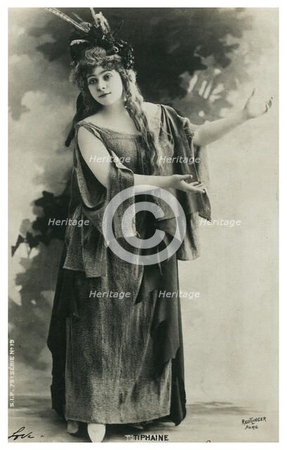 Tiphaine, French actress, late 19th or early 20th century(?). Artist: Unknown