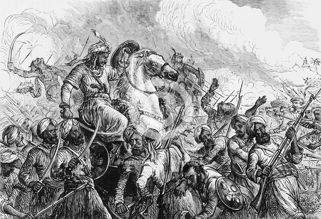 'Tippoo Sahib at the Lines of Travancore', c1891. Creator: James Grant.