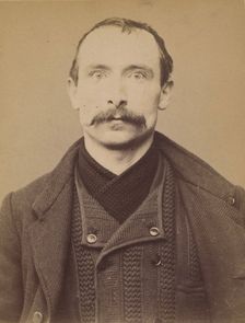 Tiran. Arthur, Théodore. 29 ans, né à Briec (Finistère). Serrurier. Anarchiste. 26/2/94., 1894. Creator: Alphonse Bertillon