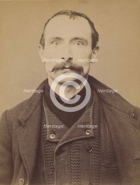 Tiran. Arthur, Théodore. 29 ans, né à Briec (Finistère). Serrurier. Anarchiste. 26/2/94., 1894. Creator: Alphonse Bertillon.
