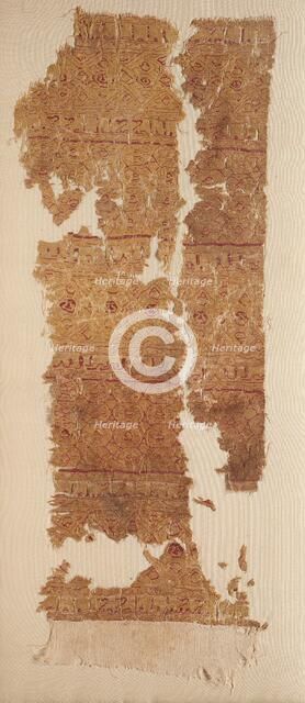 Tiraz with dense guilloche bands, 1100s. Creator: Unknown.