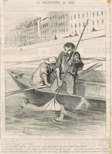 Tire ferme, Gaspard ... y va s'neyer ..., 19th century. Creator: Honore Daumier