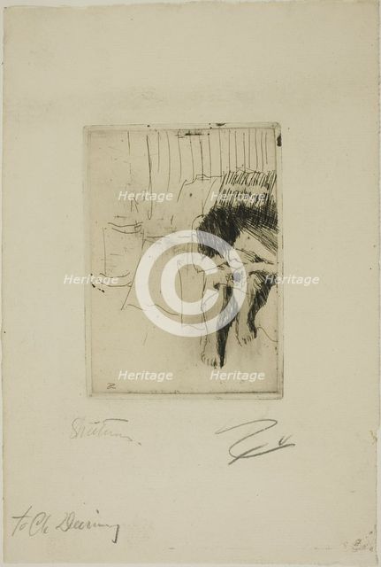Tired Model, 1890. Creator: Anders Leonard Zorn.