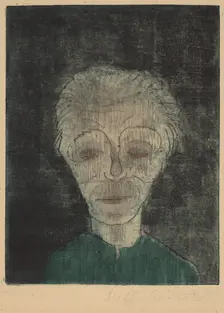 Tired Man (Self-Portrait), 1923. Creator: Walter Gramatté