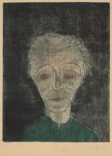 Tired Man (Self-Portrait), 1923. Creator: Walter Gramatté